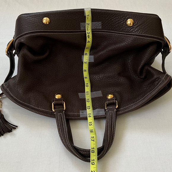 DOLCE & GABBANA Leather Weekender Duffle Satchel Brown - Picture 15 of 16